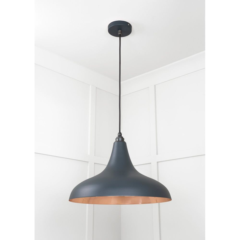 From The Anvil - Smooth Copper Frankley Pendant in Soot | Sku. 49720SSO | Trade Door Handles.