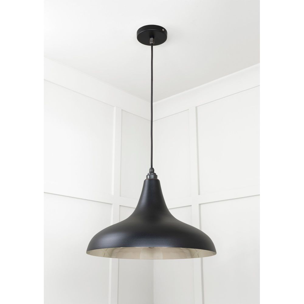 From The Anvil - Smooth Nickel Frankley Pendant in Elan Black | Sku. 49721SEB | Trade Door Handles.