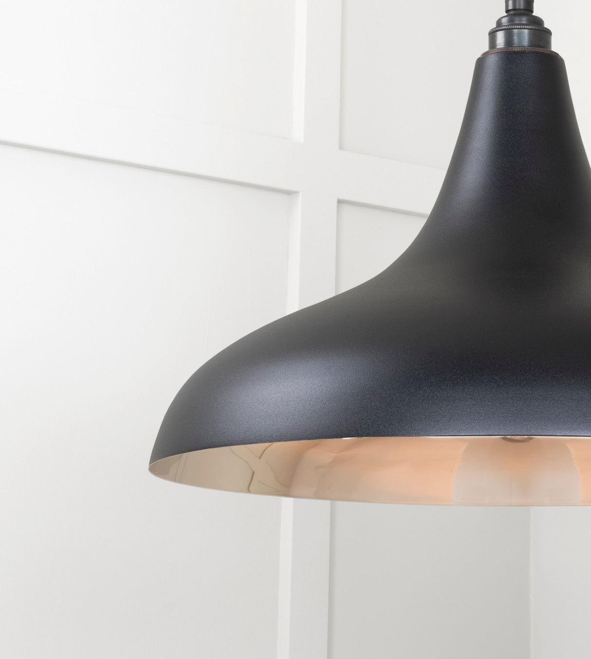 From The Anvil - Smooth Nickel Frankley Pendant in Elan Black | Sku. 49721SEB | Trade Door Handles.