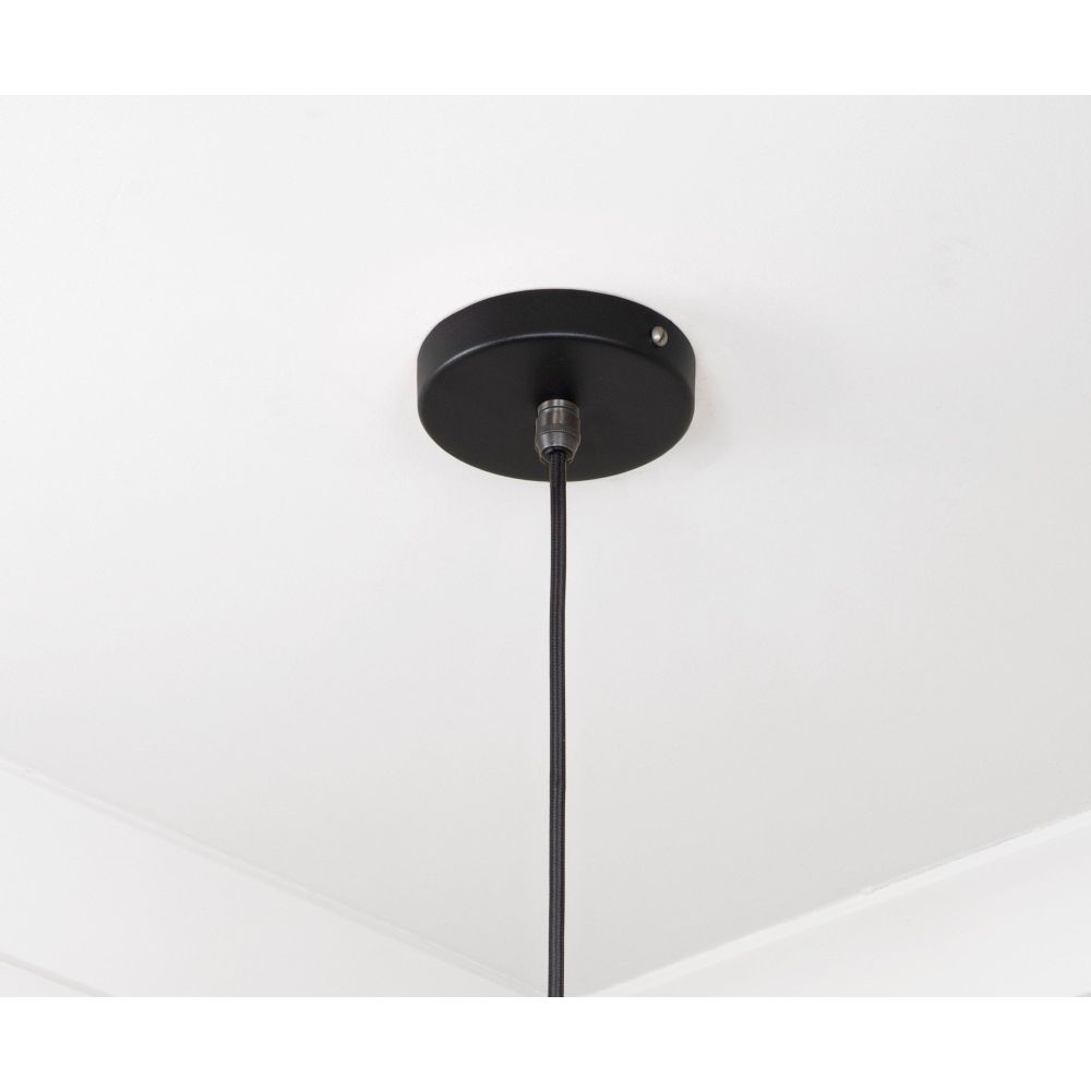 From The Anvil - Smooth Nickel Frankley Pendant in Elan Black | Sku. 49721SEB | Trade Door Handles.