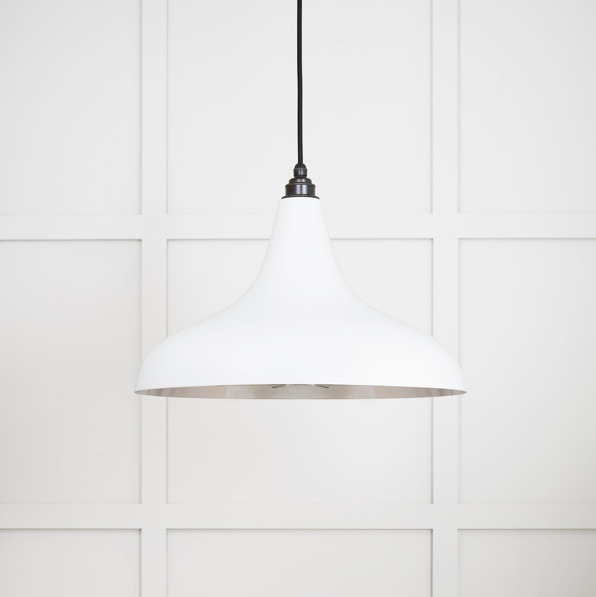 From The Anvil - Smooth Nickel Frankley Pendant in Flock | Sku. 49721SF | Trade Door Handles.
