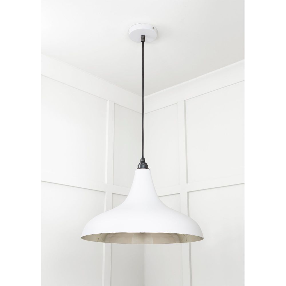 From The Anvil - Smooth Nickel Frankley Pendant in Flock | Sku. 49721SF | Trade Door Handles.