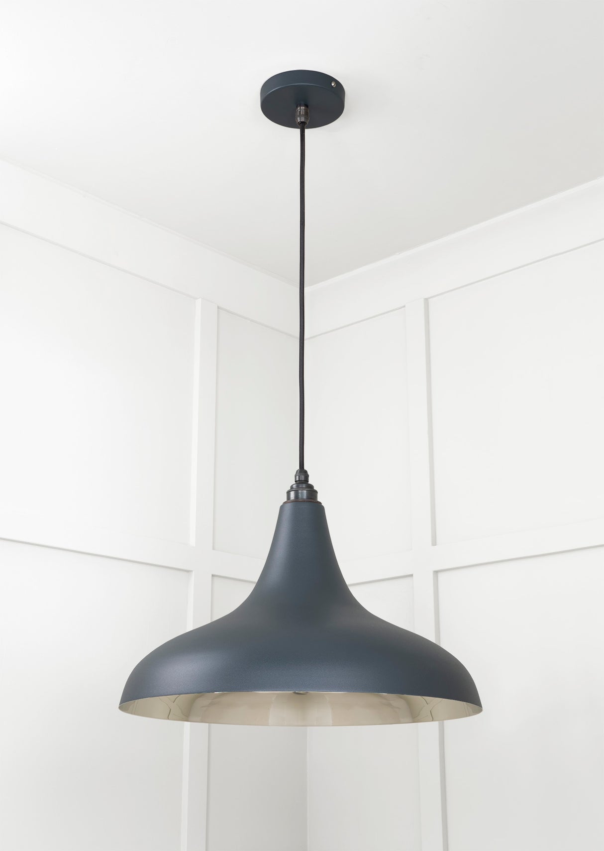 From The Anvil - Smooth Nickel Frankley Pendant in Soot | Sku. 49721SSO | Trade Door Handles.