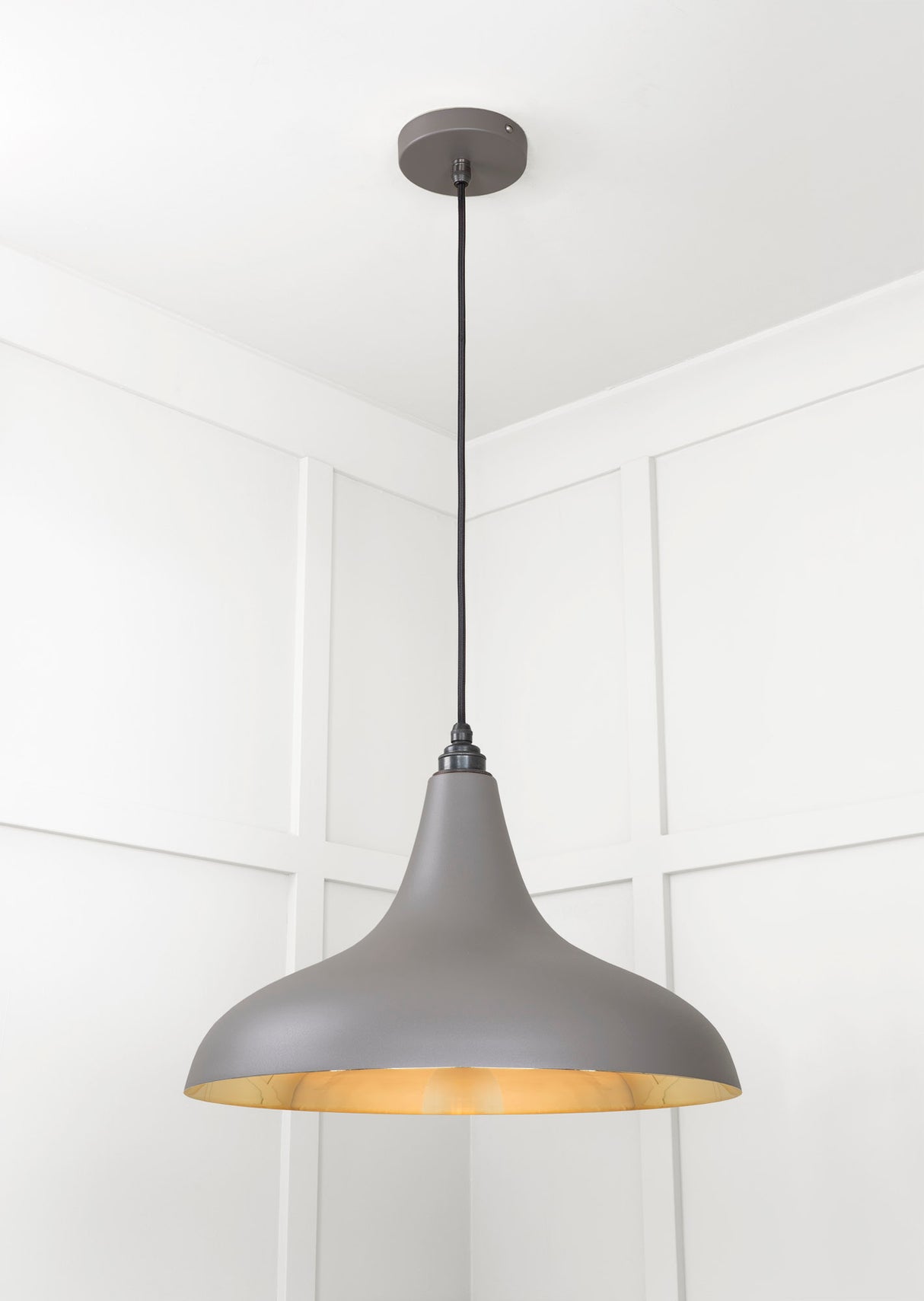 From The Anvil - Smooth Brass Frankley Pendant in Bluff | Sku. 49722SBL | Trade Door Handles.