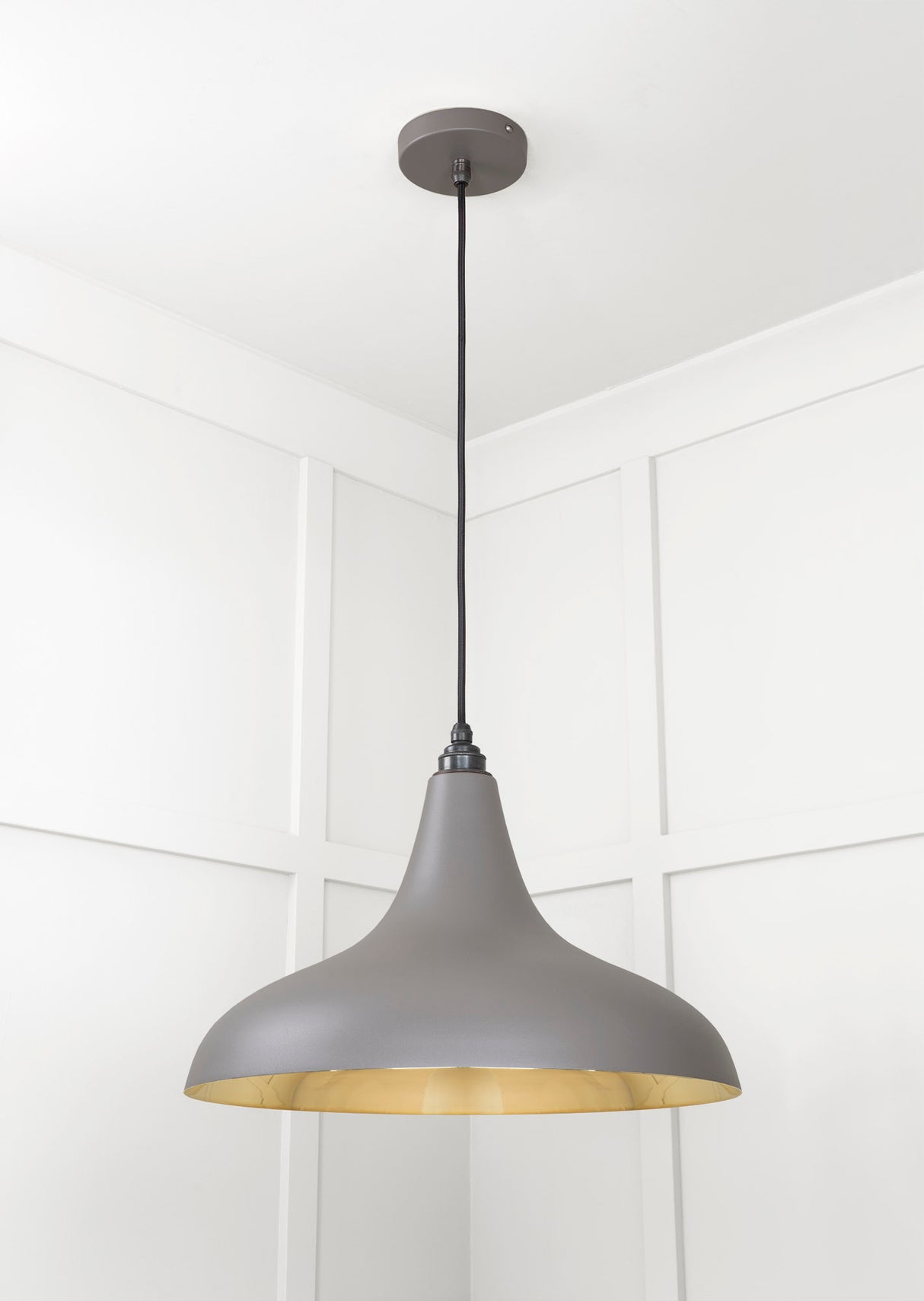 From The Anvil - Smooth Brass Frankley Pendant in Bluff | Sku. 49722SBL | Trade Door Handles.
