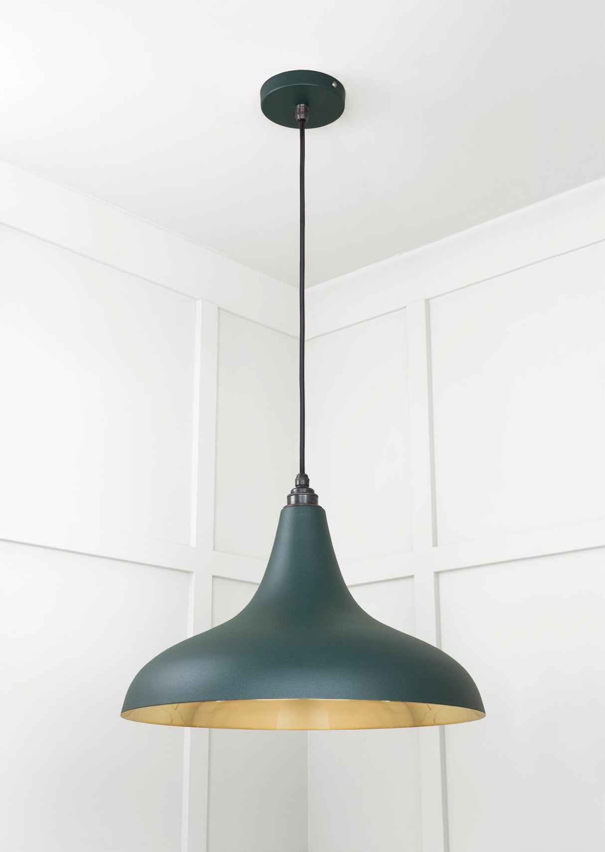 From The Anvil - Smooth Brass Frankley Pendant in Dingle | Sku. 49722SDI | Trade Door Handles.