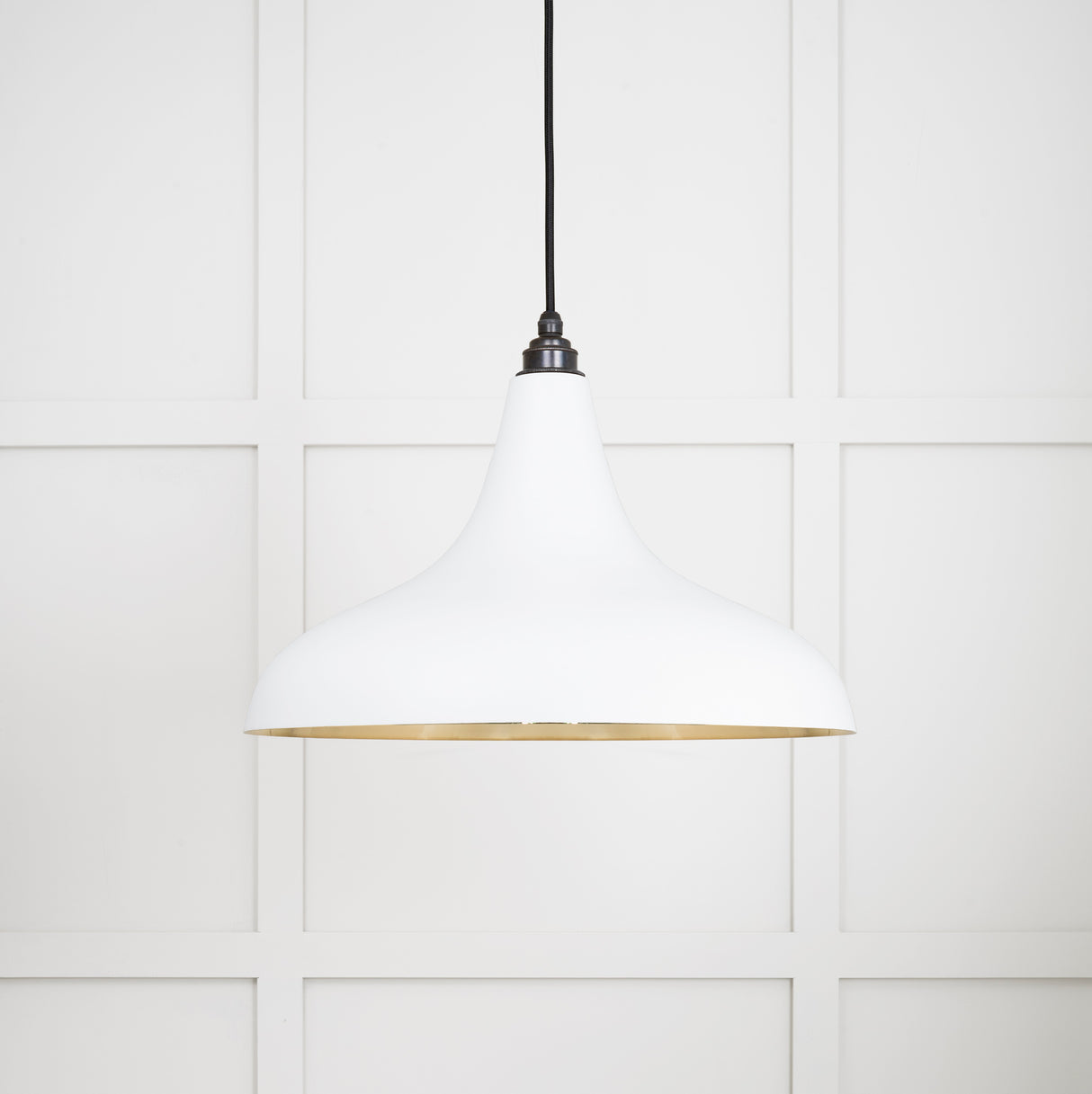 From The Anvil - Smooth Brass Frankley Pendant in Flock | Sku. 49722SF | Trade Door Handles.