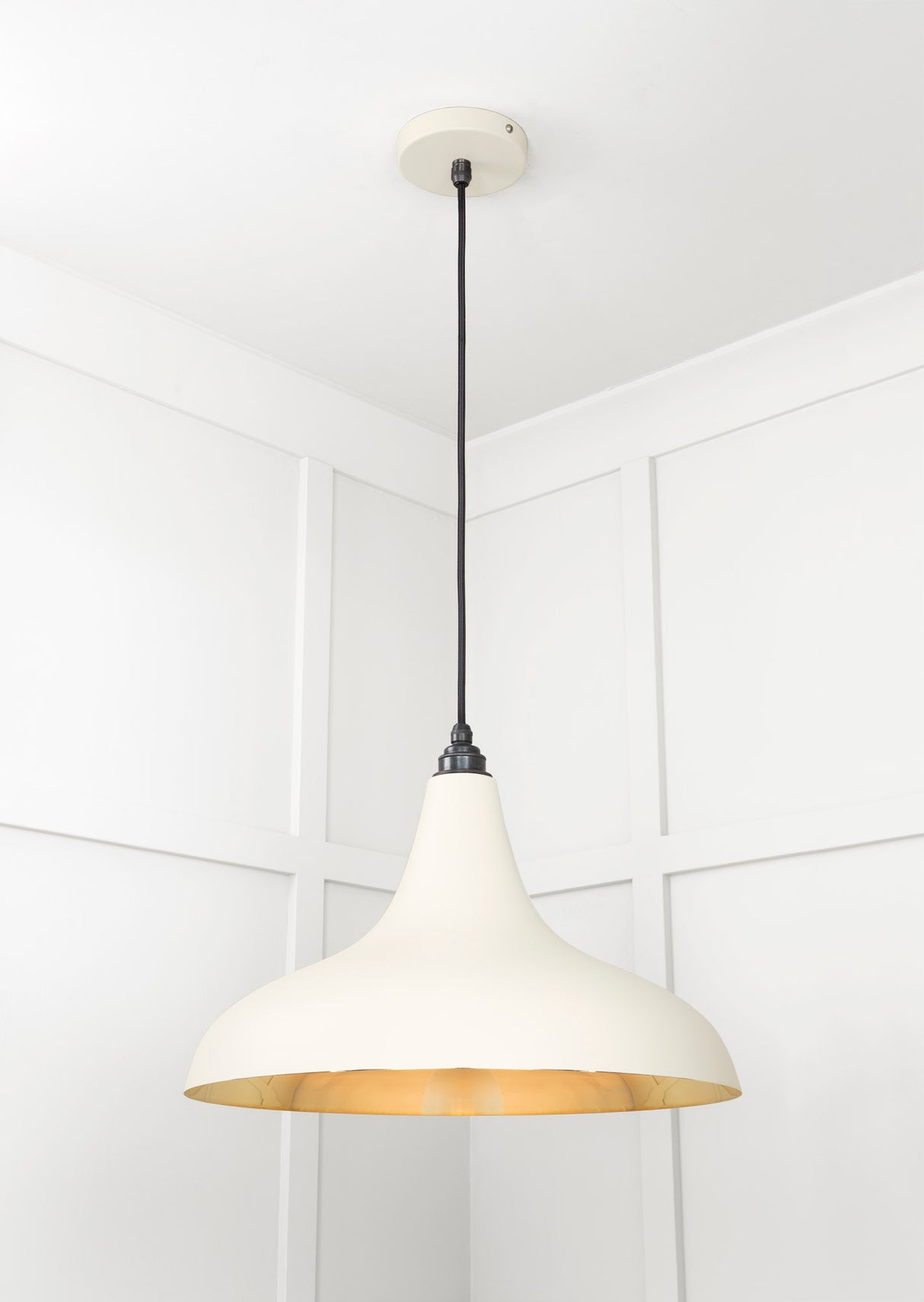 From The Anvil - Smooth Brass Frankley Pendant in Teasel | Sku. 49722STE | Trade Door Handles.