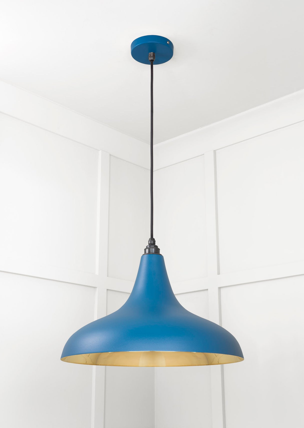From The Anvil - Smooth Brass Frankley Pendant in Upstream | Sku. 49722SU | Trade Door Handles.