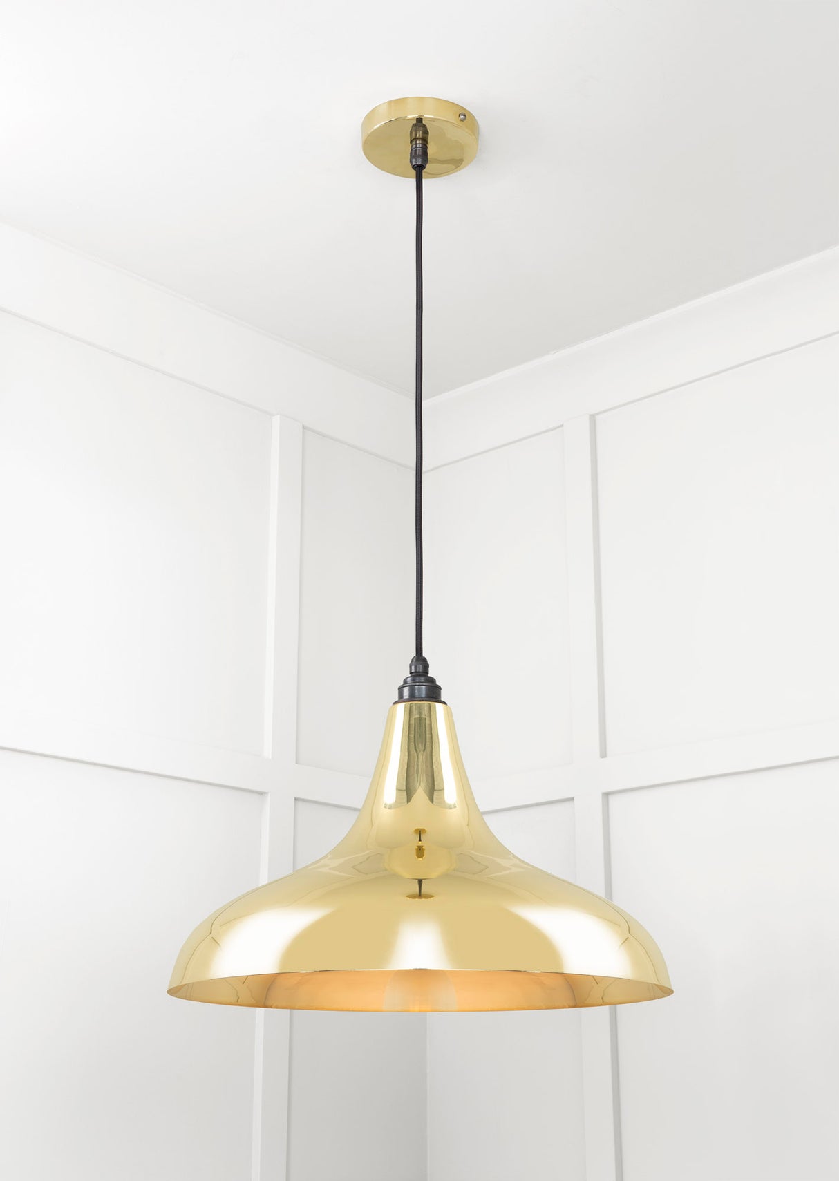 From The Anvil - Smooth Brass Frankley Pendant | Sku. 49722 | Trade Door Handles.