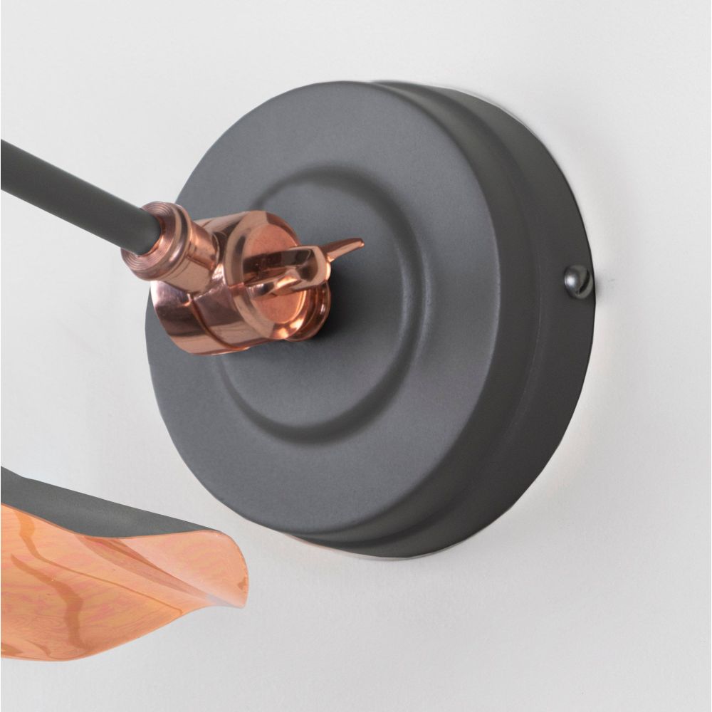 From The Anvil - Smooth Copper Flora Wall Light in Bluff | Sku. 49723SBL | Trade Door Handles.