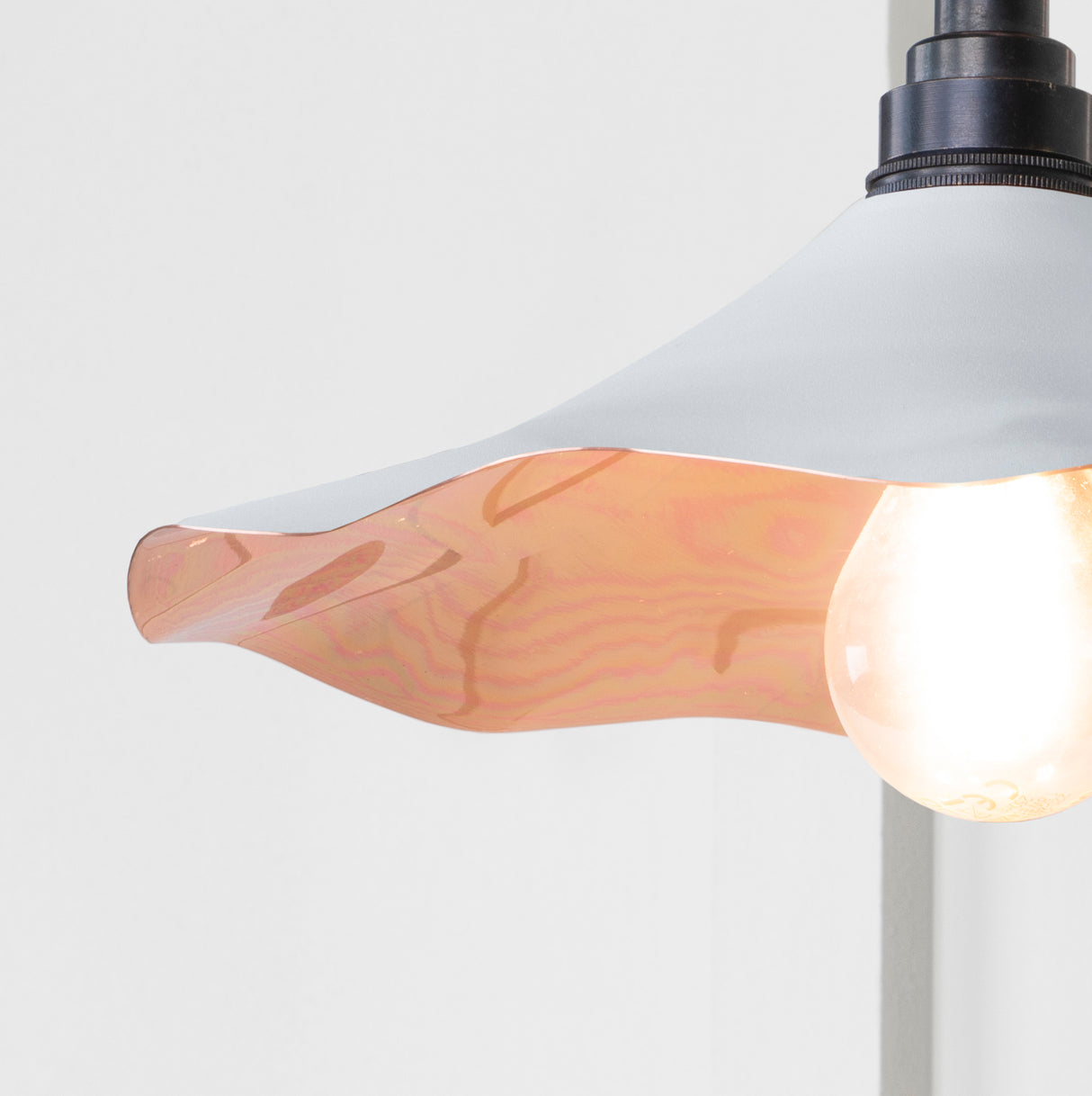 From The Anvil - Smooth Copper Flora Wall Light in Flock | Sku. 49723SF | Trade Door Handles.