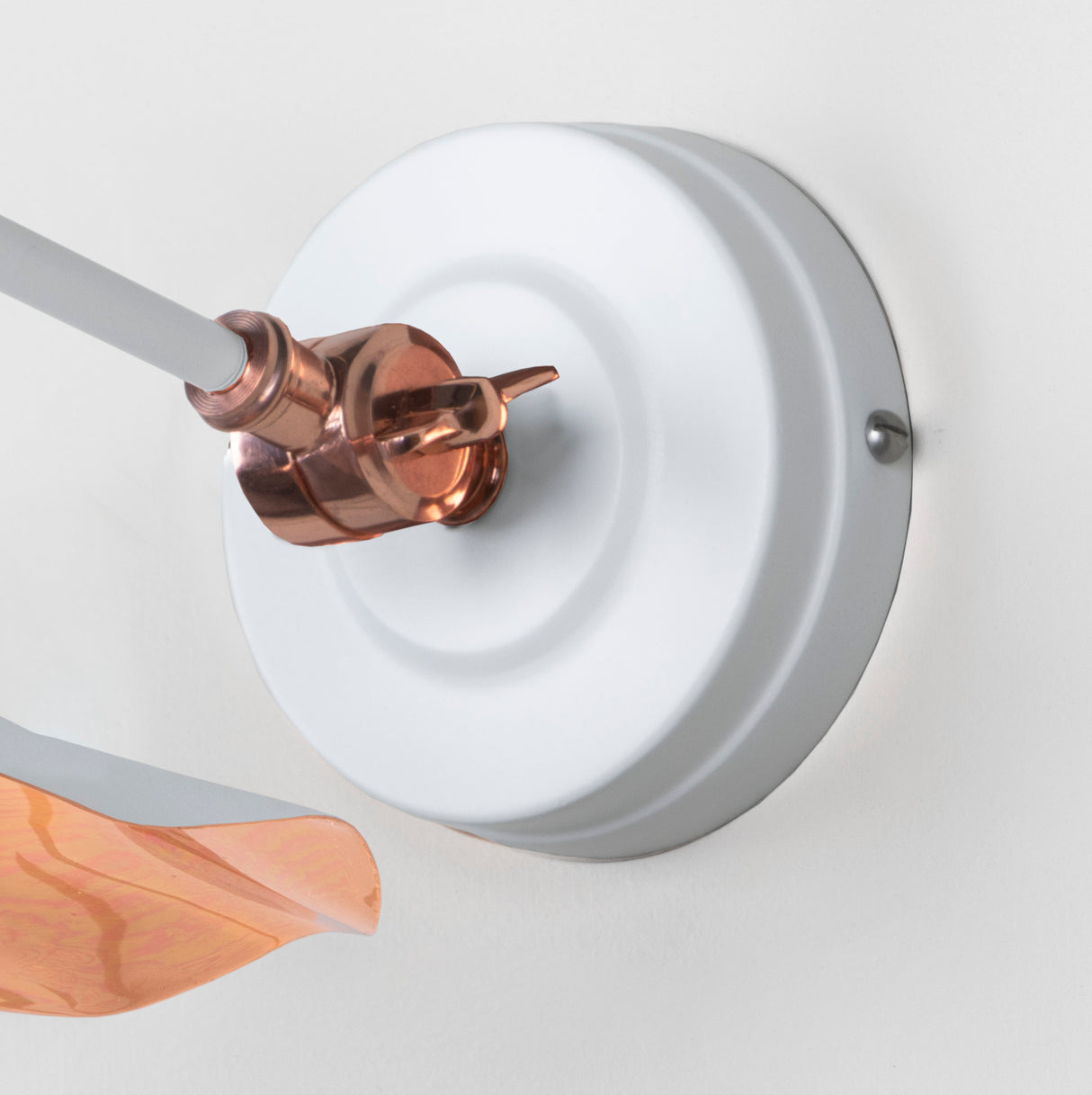 From The Anvil - Smooth Copper Flora Wall Light in Flock | Sku. 49723SF | Trade Door Handles.
