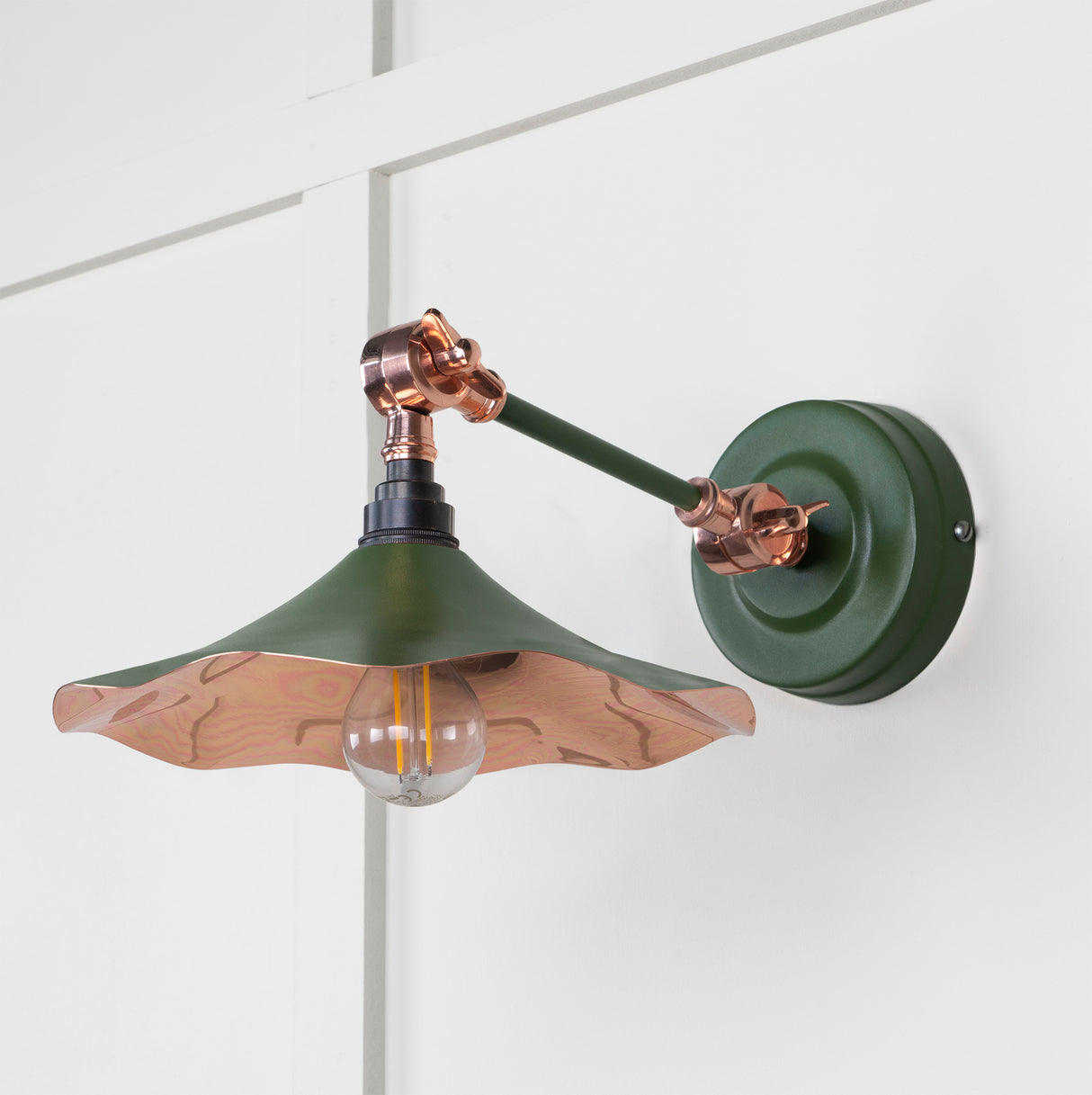 From The Anvil - Smooth Copper Flora Wall Light in Heath | Sku. 49723SH | Trade Door Handles.