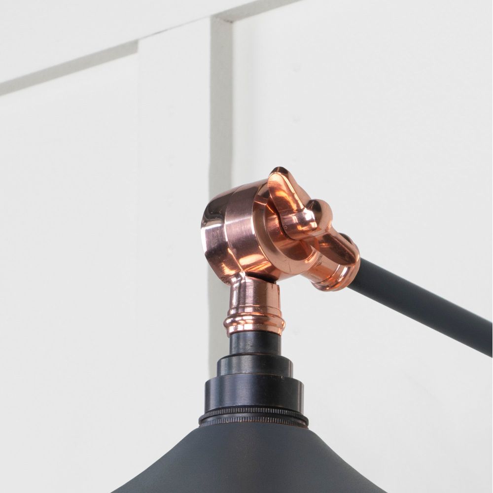 From The Anvil - Smooth Copper Flora Wall Light in Slate | Sku. 49723SSL | Trade Door Handles.