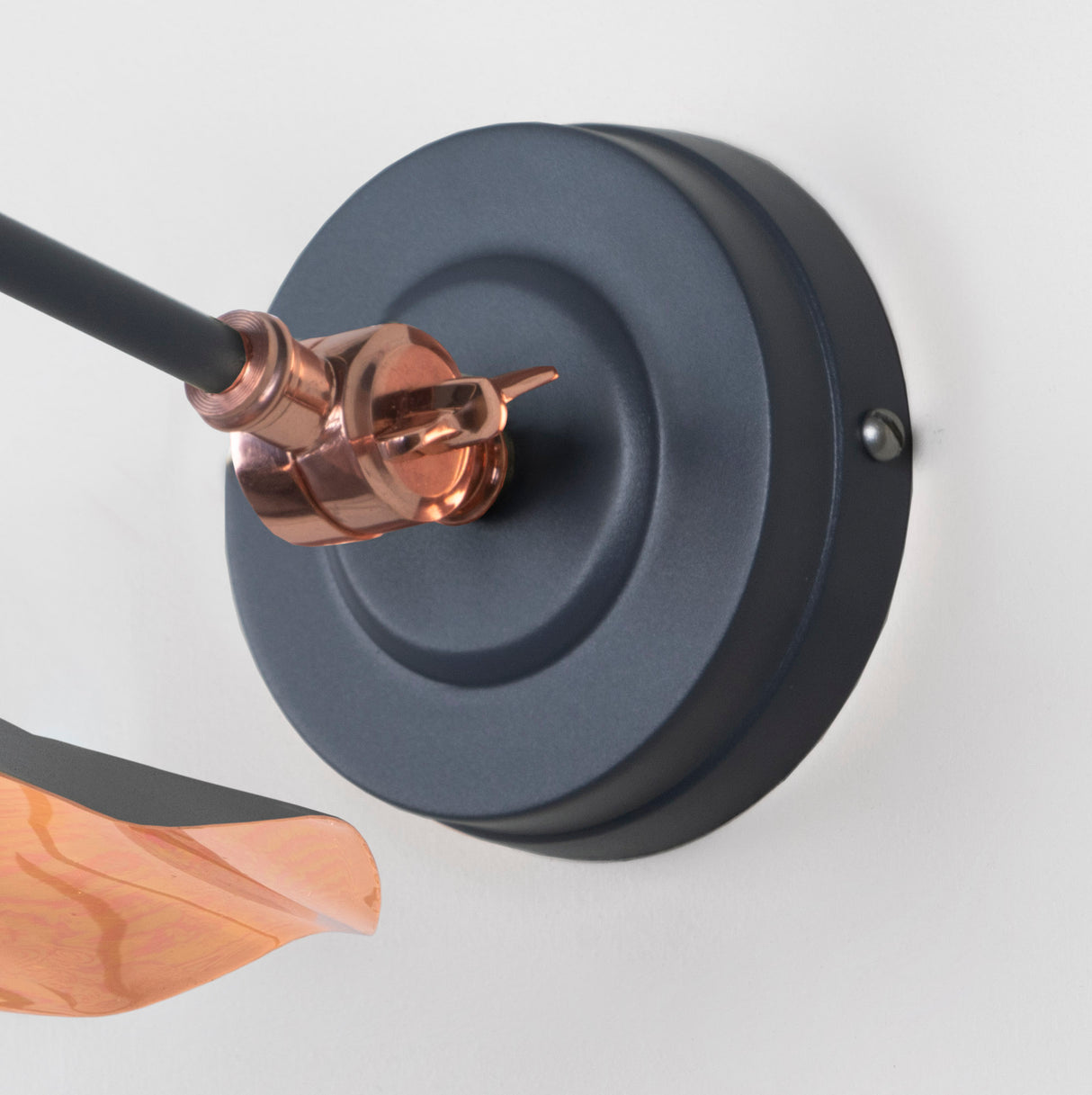 From The Anvil - Smooth Copper Flora Wall Light in Slate | Sku. 49723SSL | Trade Door Handles.