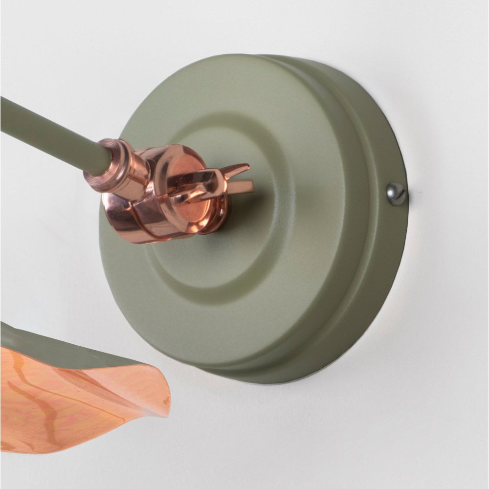 From The Anvil - Smooth Copper Flora Wall Light in Tump | Sku. 49723STU | Trade Door Handles.
