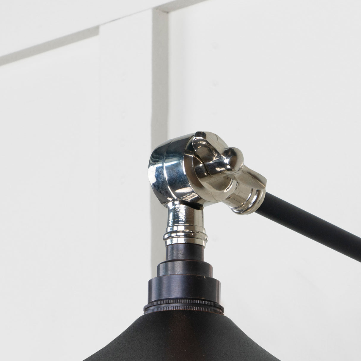 From The Anvil - Smooth Nickel Flora Wall Light in Elan Black | Sku. 49724SEB | Trade Door Handles.