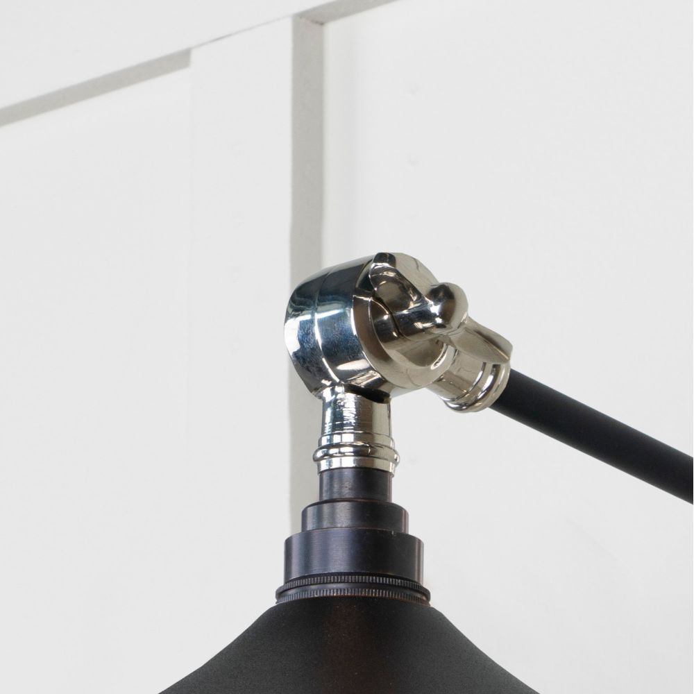 From The Anvil - Smooth Nickel Flora Wall Light in Elan Black | Sku. 49724SEB | Trade Door Handles.