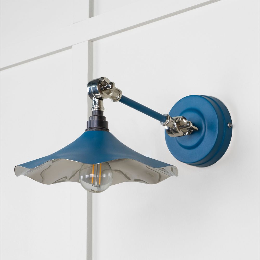 From The Anvil - Smooth Nickel Flora Wall Light in Upstream | Sku. 49724SU | Trade Door Handles.