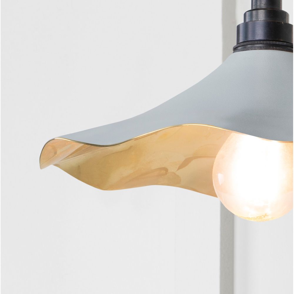 From The Anvil - Smooth Brass Flora Wall Light in Birch | Sku. 49725SBI | Trade Door Handles.
