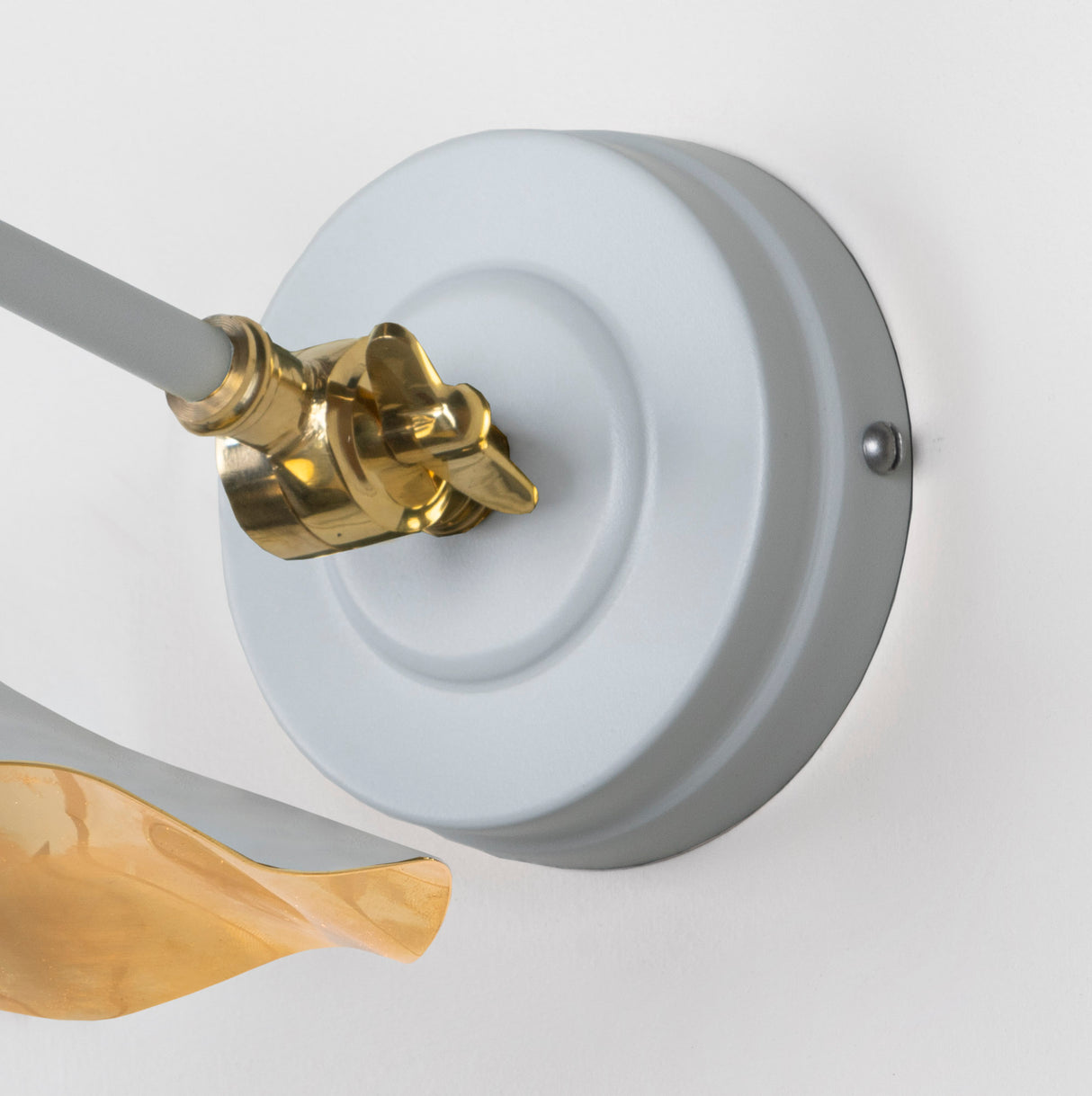 From The Anvil - Smooth Brass Flora Wall Light in Birch | Sku. 49725SBI | Trade Door Handles.