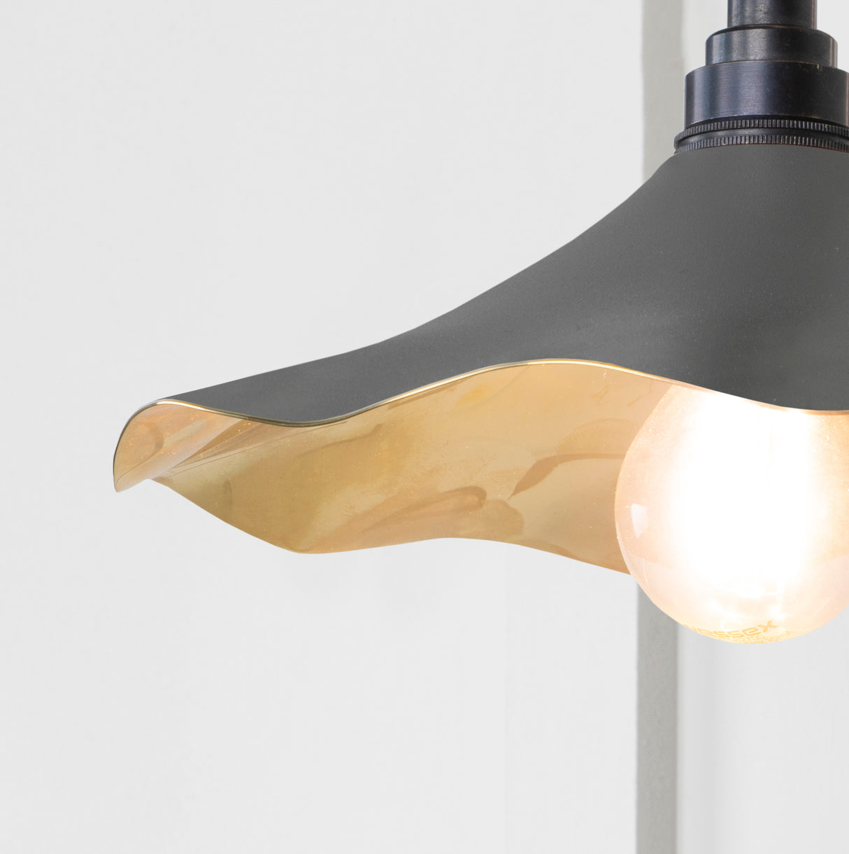 From The Anvil - Smooth Brass Flora Wall Light in Bluff | Sku. 49725SBL | Trade Door Handles.