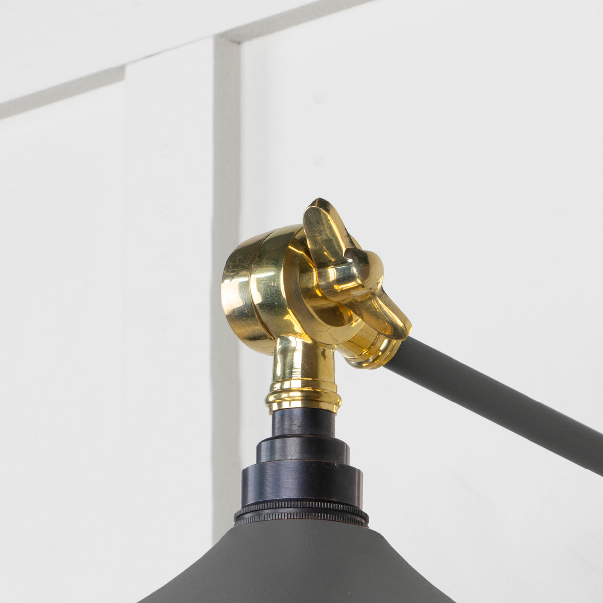 From The Anvil - Smooth Brass Flora Wall Light in Bluff | Sku. 49725SBL | Trade Door Handles.