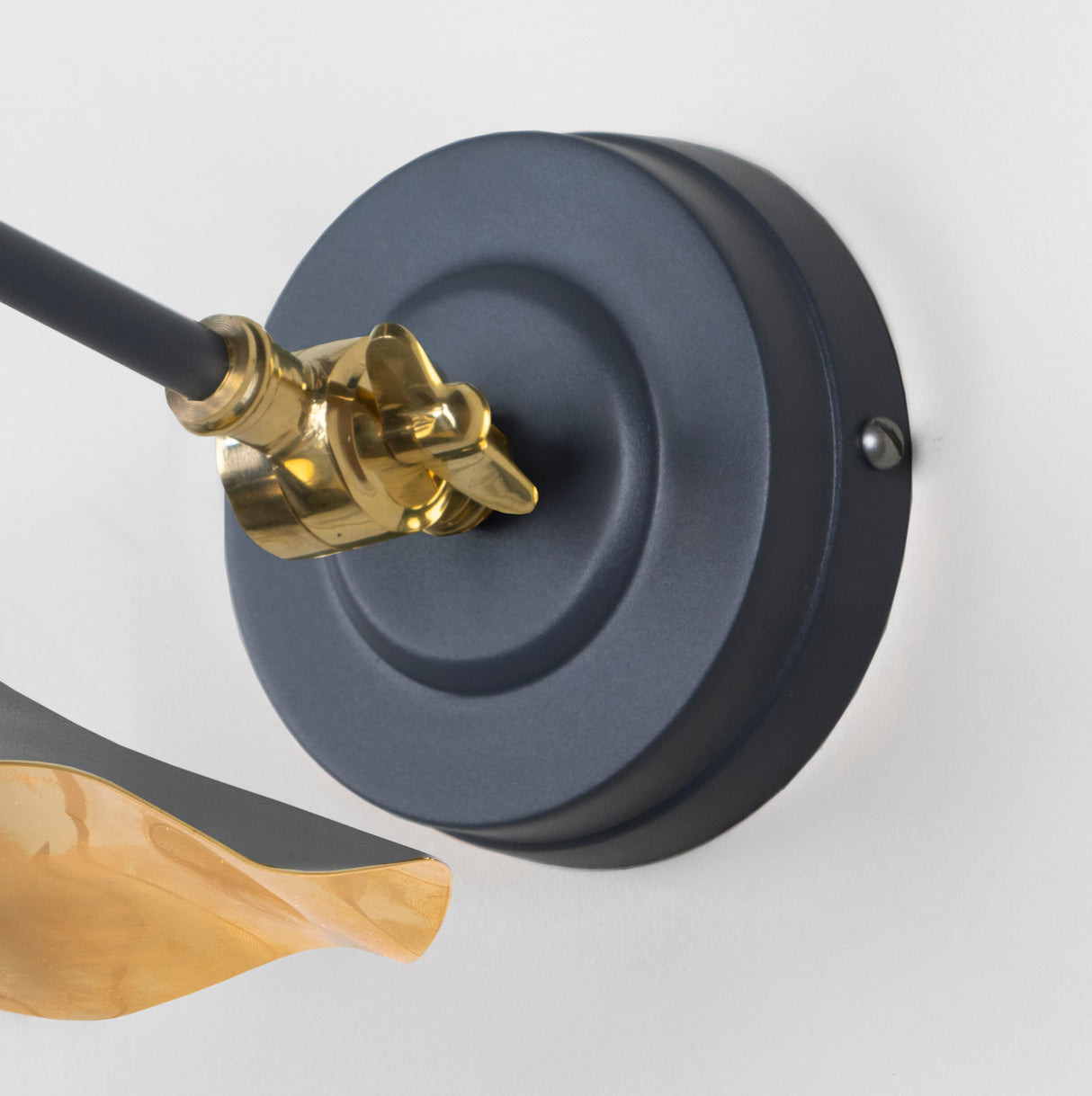 From The Anvil - Smooth Brass Flora Wall Light in Slate | Sku. 49725SSL | Trade Door Handles.