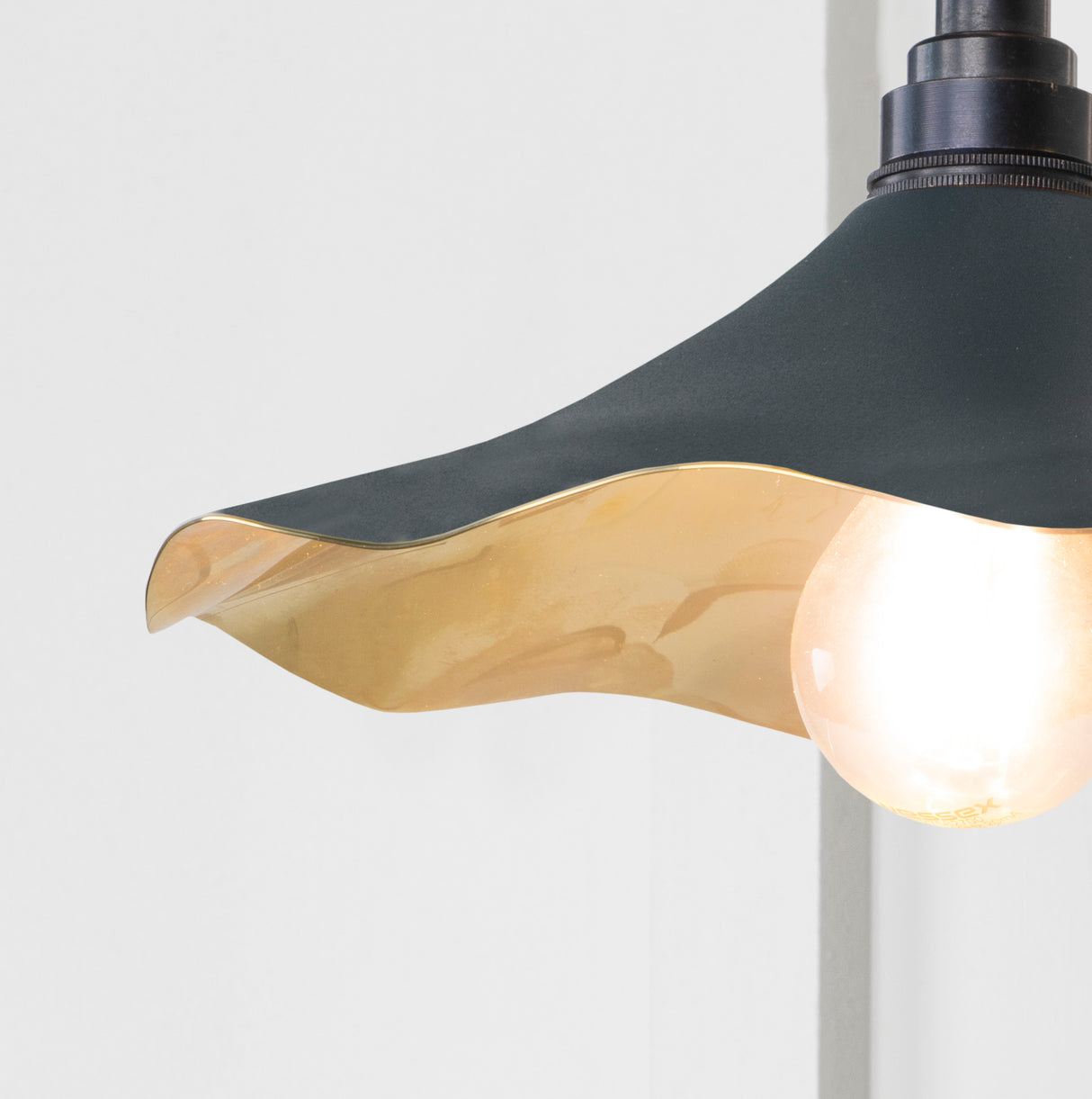 From The Anvil - Smooth Brass Flora Wall Light in Soot | Sku. 49725SSO | Trade Door Handles.