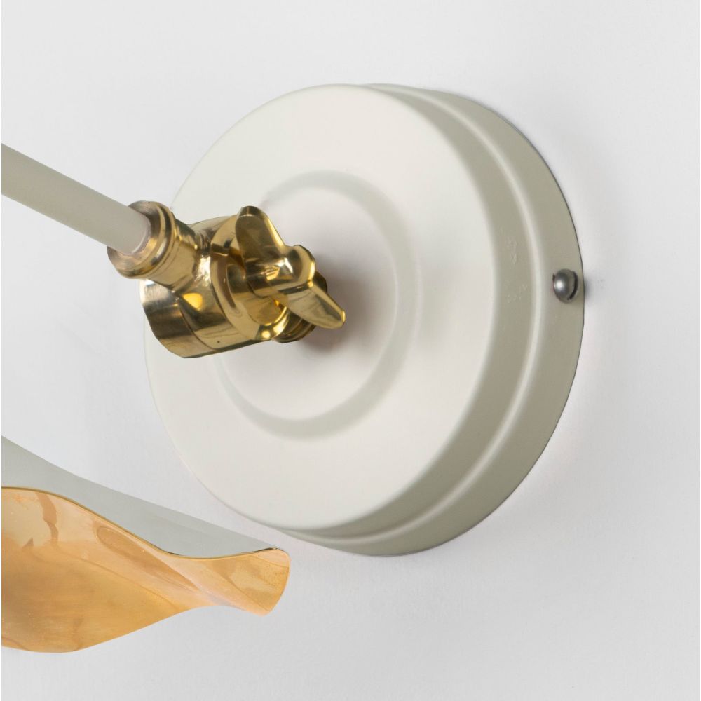 From The Anvil - Smooth Brass Flora Wall Light in Teasel | Sku. 49725STE | Trade Door Handles.