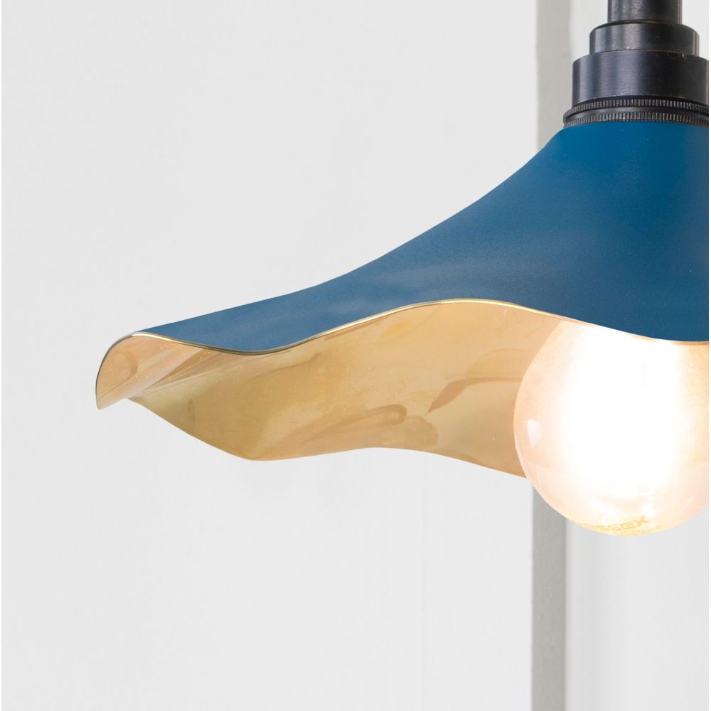 From The Anvil - Smooth Brass Flora Wall Light in Upstream | Sku. 49725SU | Trade Door Handles.