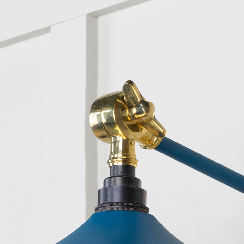 From The Anvil - Smooth Brass Flora Wall Light in Upstream | Sku. 49725SU | Trade Door Handles.
