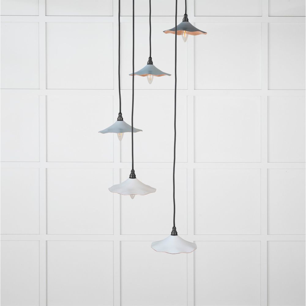 From The Anvil - Smooth Copper Flora Cluster Pendant in Birch | Sku. 49726SBI | Trade Door Handles.