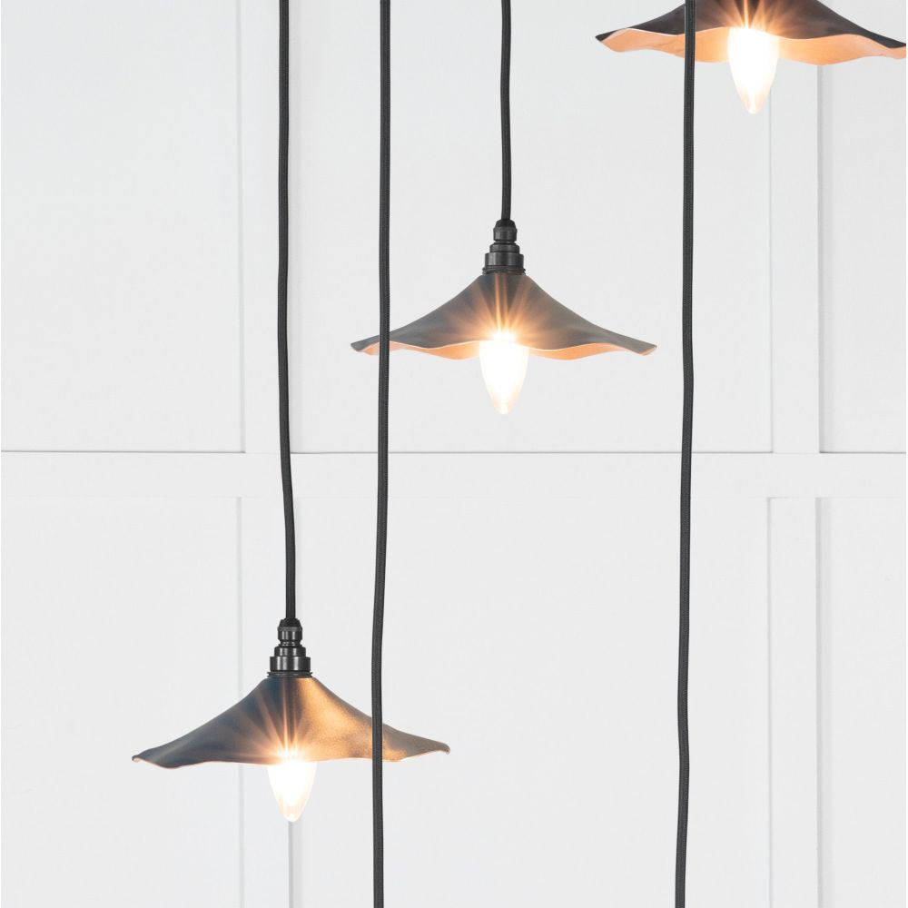 From The Anvil - Smooth Copper Flora Cluster Pendant in Dusk | Sku. 49726SDU | Trade Door Handles.
