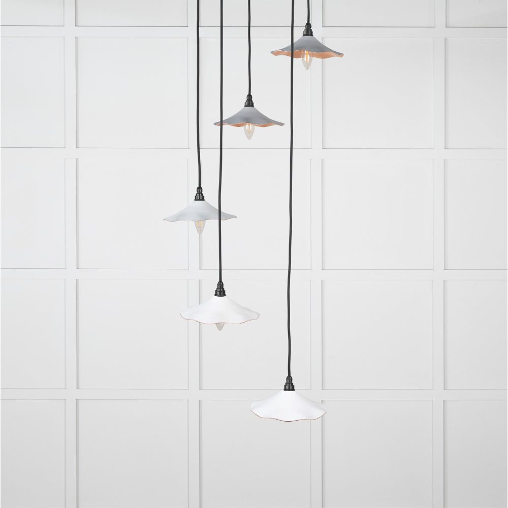 From The Anvil - Smooth Copper Flora Cluster Pendant in Flock | Sku. 49726SF | Trade Door Handles.