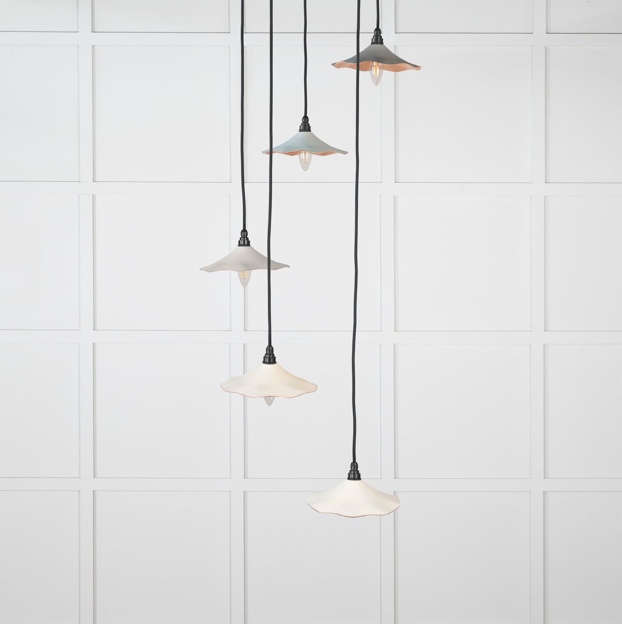 From The Anvil - Smooth Copper Flora Cluster Pendant in Teasel | Sku. 49726STE | Trade Door Handles.