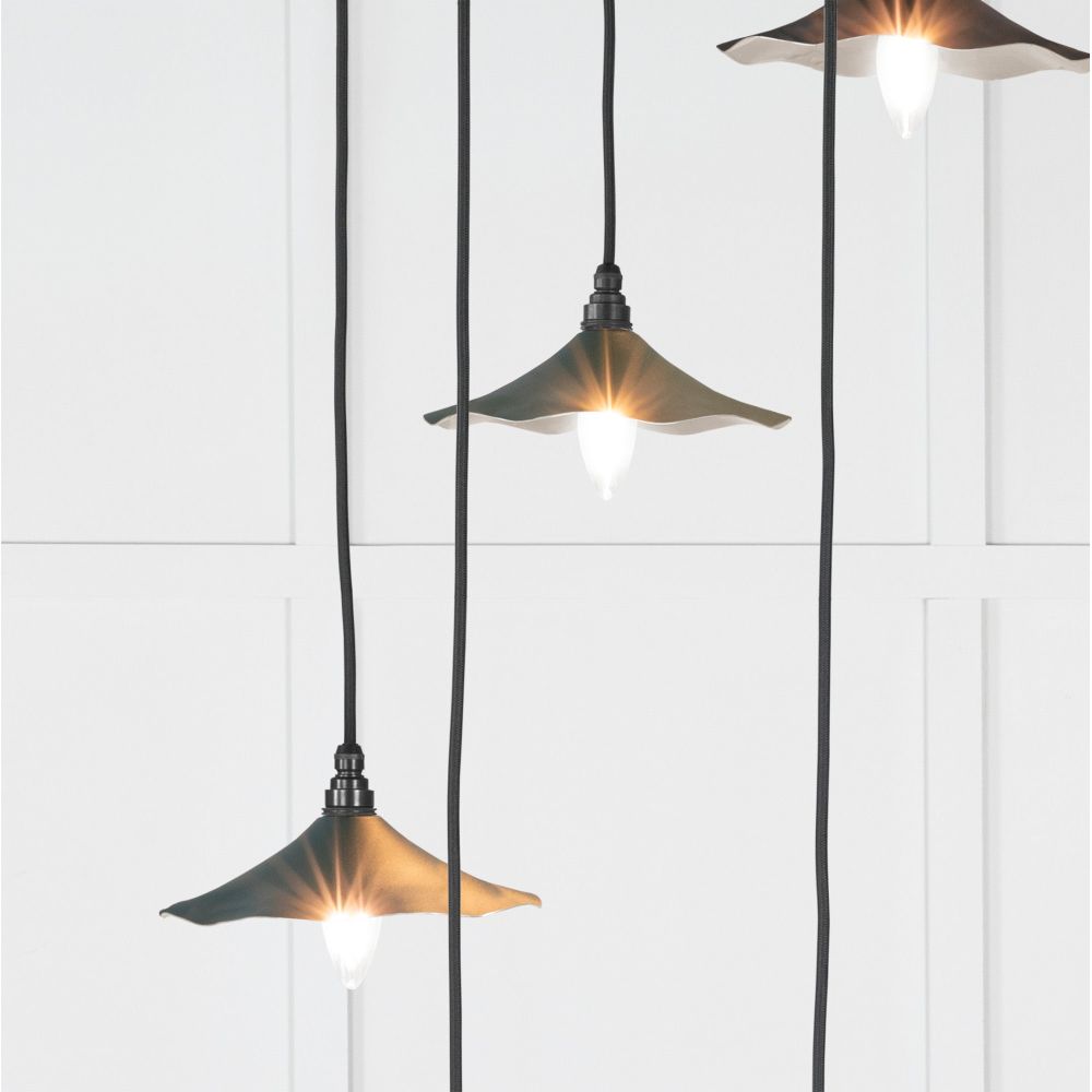From The Anvil - Smooth Nickel Flora Cluster Pendant in Dingle | Sku. 49727SDI | Trade Door Handles.