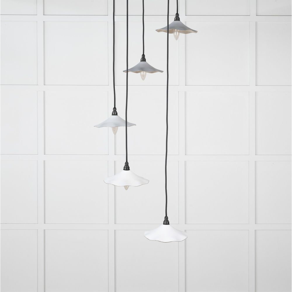 From The Anvil - Smooth Nickel Flora Cluster Pendant in Flock | Sku. 49727SF | Trade Door Handles.