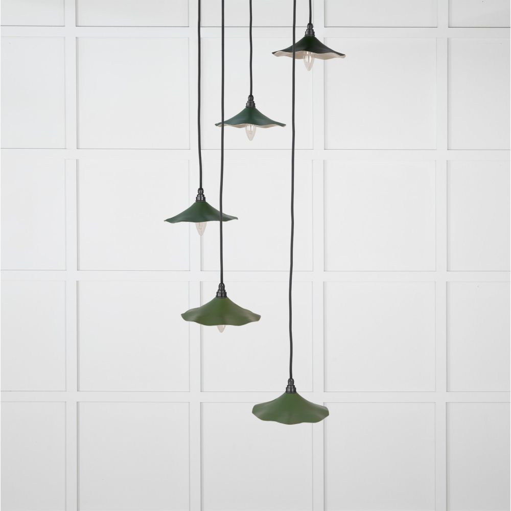 From The Anvil - Smooth Nickel Flora Cluster Pendant in Heath | Sku. 49727SH | Trade Door Handles.