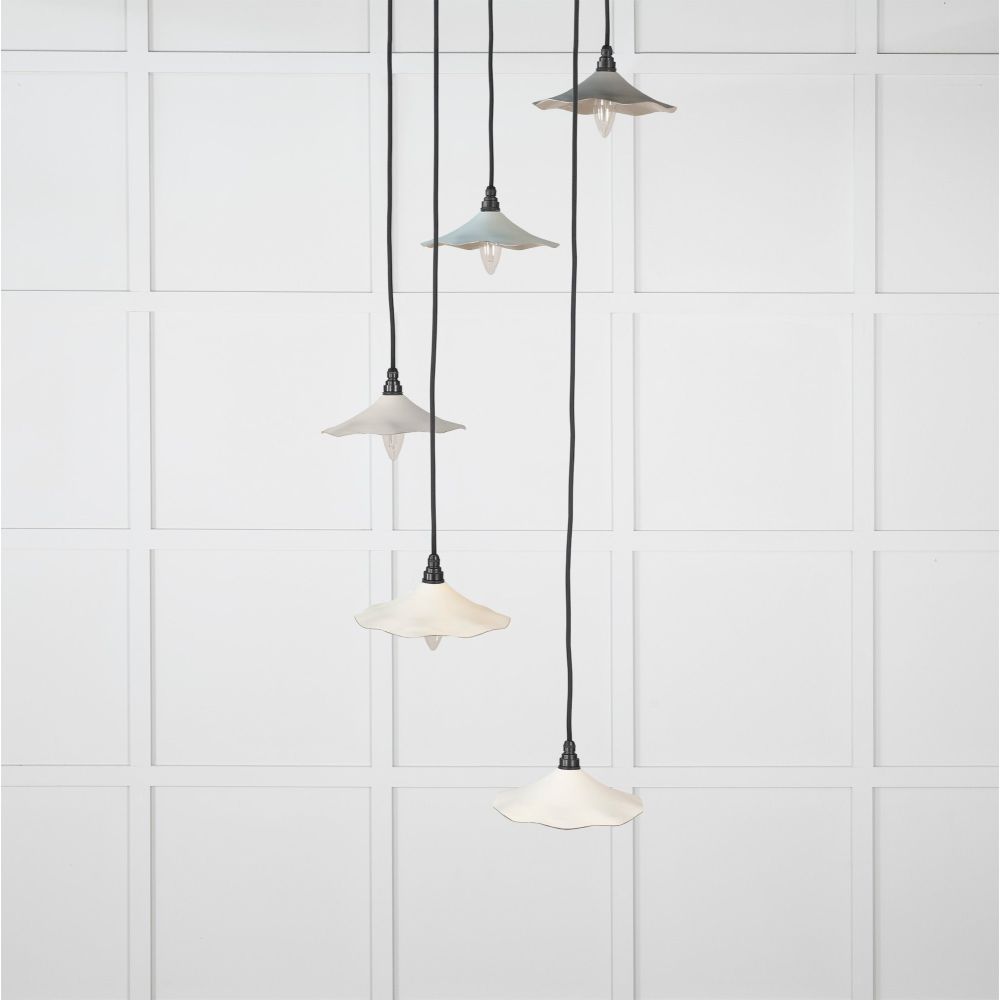 From The Anvil - Smooth Nickel Flora Cluster Pendant in Teasel | Sku. 49727STE | Trade Door Handles.