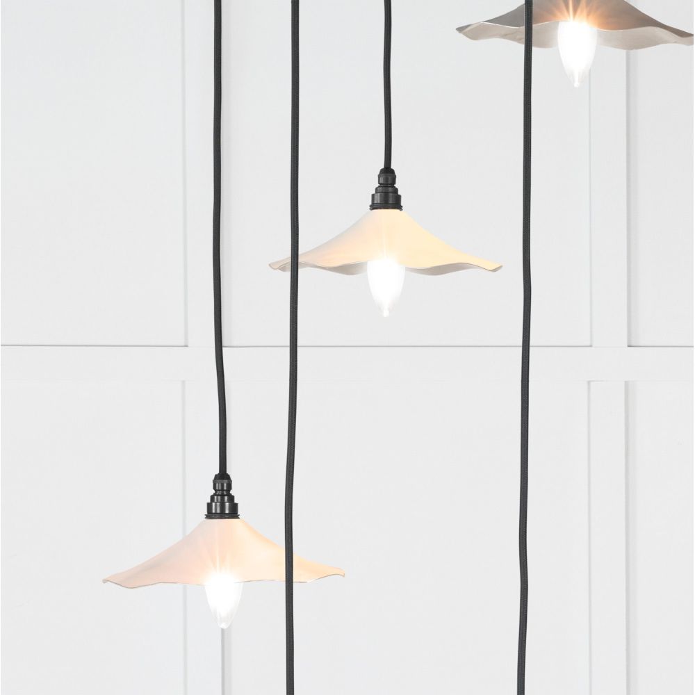From The Anvil - Smooth Nickel Flora Cluster Pendant in Teasel | Sku. 49727STE | Trade Door Handles.