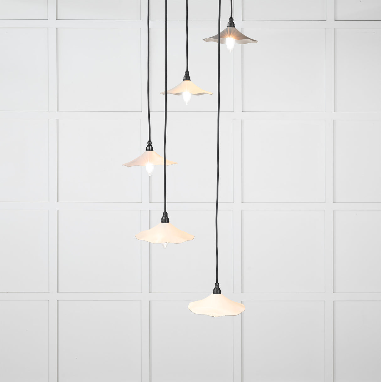 From The Anvil - Smooth Nickel Flora Cluster Pendant in Teasel | Sku. 49727STE | Trade Door Handles.