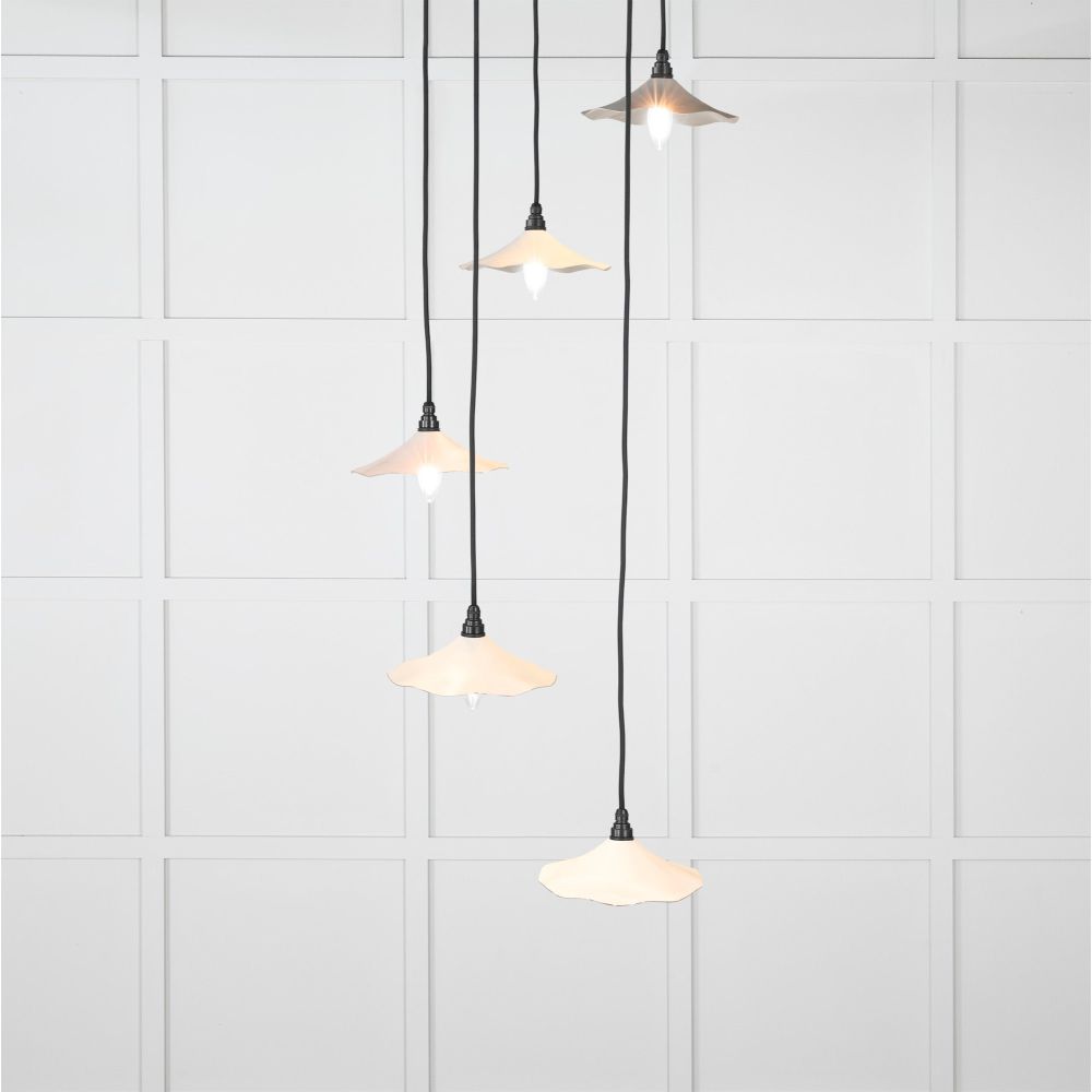 From The Anvil - Smooth Nickel Flora Cluster Pendant in Teasel | Sku. 49727STE | Trade Door Handles.