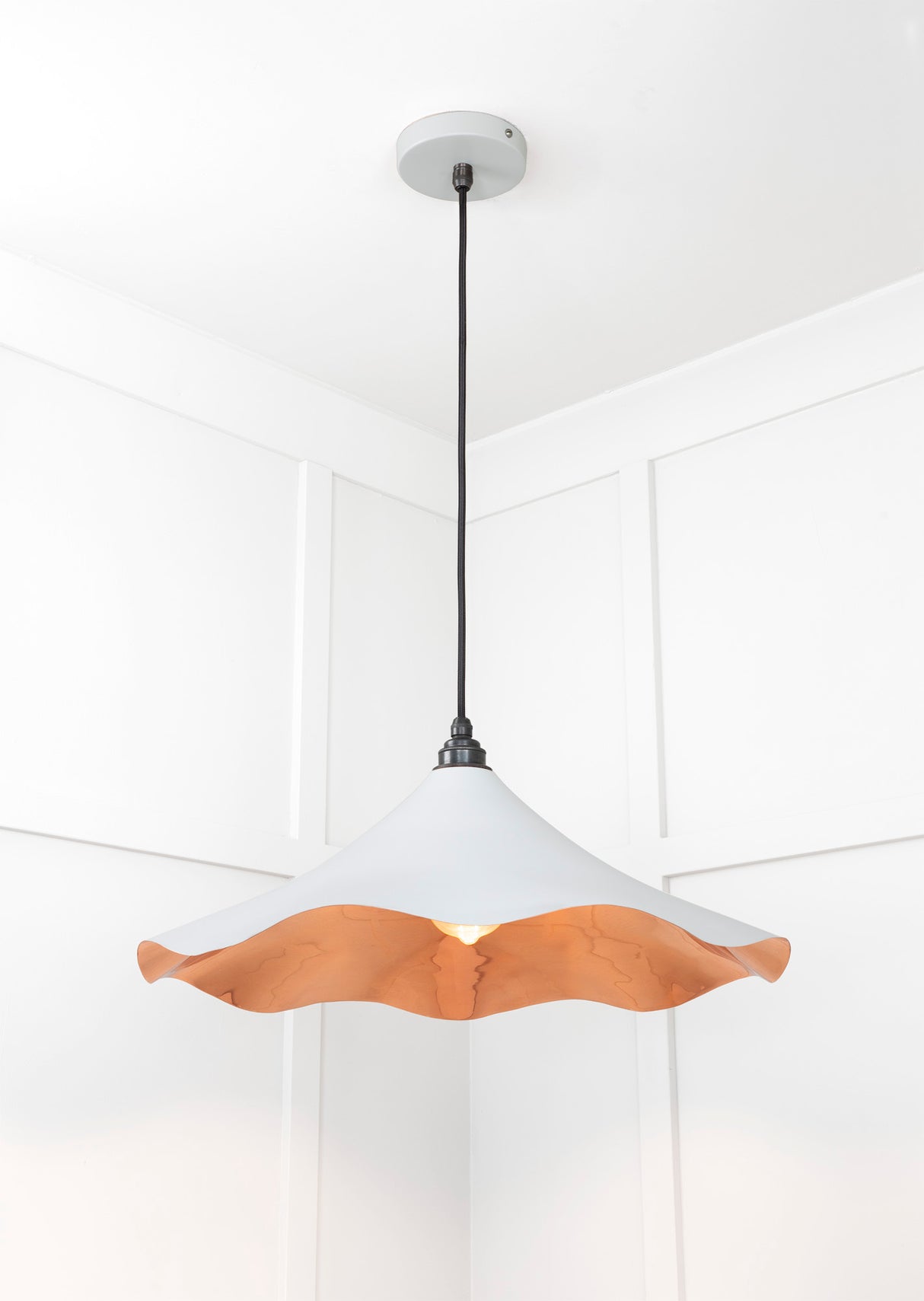 From The Anvil - Smooth Copper Flora Pendant in Birch | Sku. 49729SBI | Trade Door Handles.
