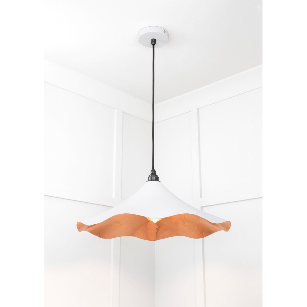 From The Anvil - Smooth Copper Flora Pendant in Flock | Sku. 49729SF | Trade Door Handles.