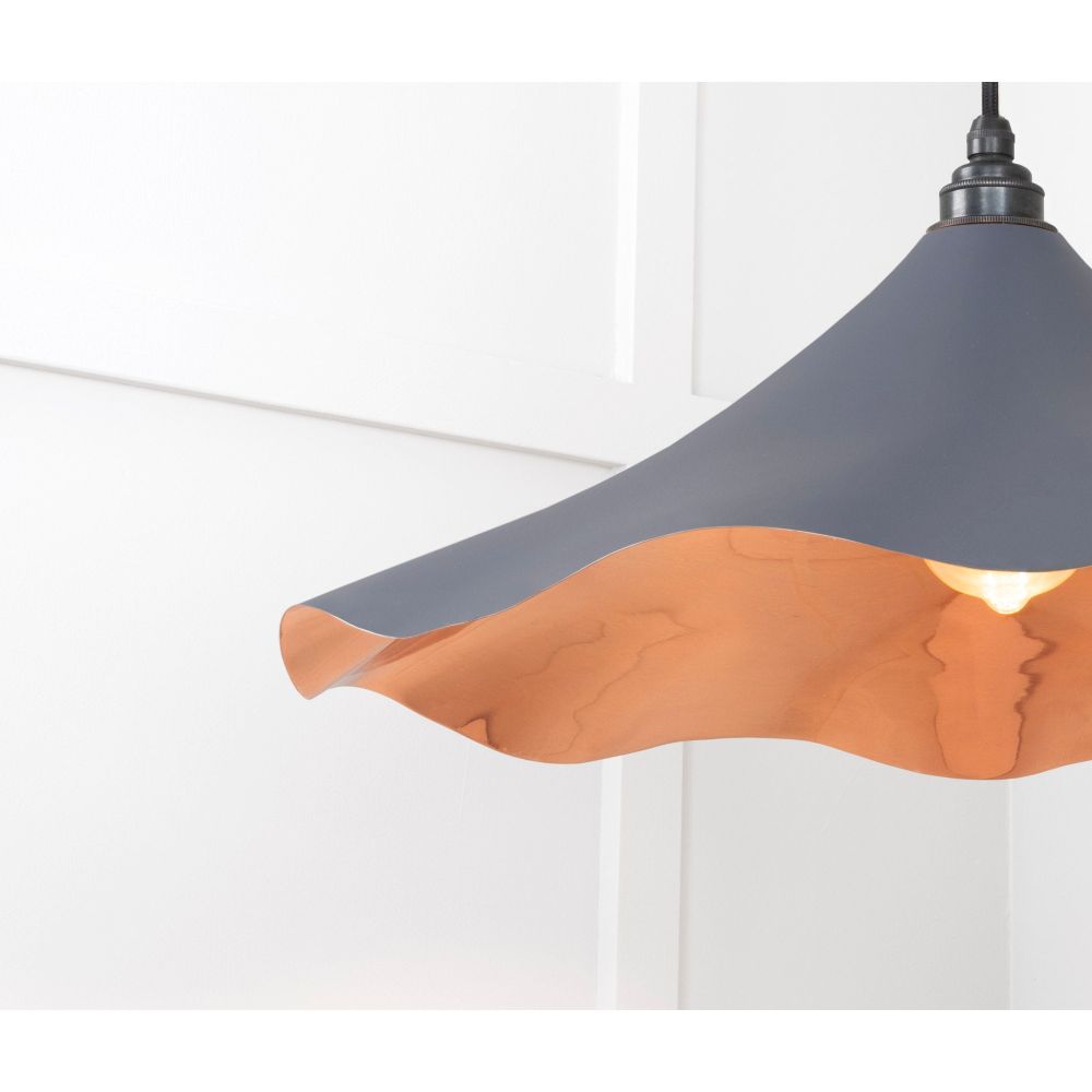 From The Anvil - Smooth Copper Flora Pendant in Slate | Sku. 49729SSL | Trade Door Handles.