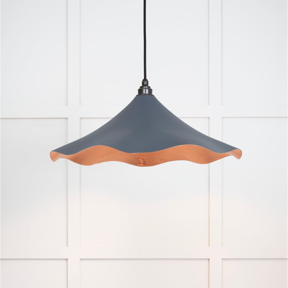 From The Anvil - Smooth Copper Flora Pendant in Slate | Sku. 49729SSL | Trade Door Handles.