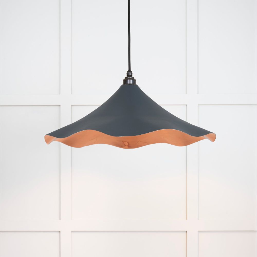 From The Anvil - Smooth Copper Flora Pendant in Soot | Sku. 49729SSO | Trade Door Handles.