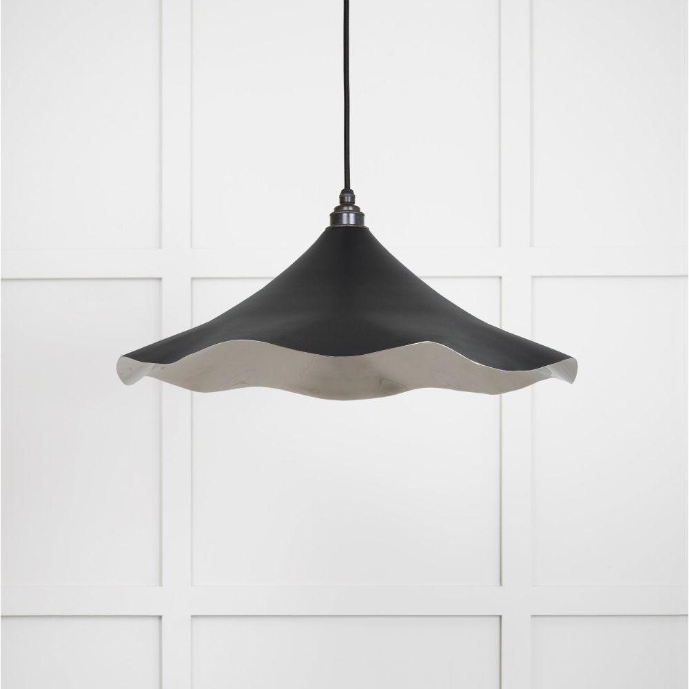 From The Anvil - Smooth Nickel Flora Pendant in Elan Black | Sku. 49730SEB | Trade Door Handles.